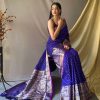 Trendy Blue Soft Silk Woven Saree GNP230005-2