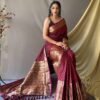 Trendy Magenta Soft Silk Woven Saree GNP230009-2