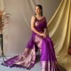 Trendy Soft Silk Woven Saree GNP230003-2