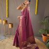 Woven Art Silk Saree in Magenta GNP230018-2